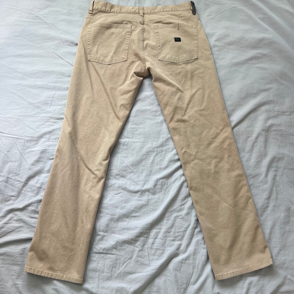 KREW Jeans Mens 34x31 Tan Chino K Slim Denim Stretch Cotton Spandex Sportcore